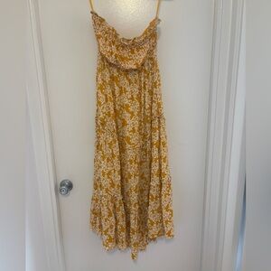 Floral Yellow Maxi Dress